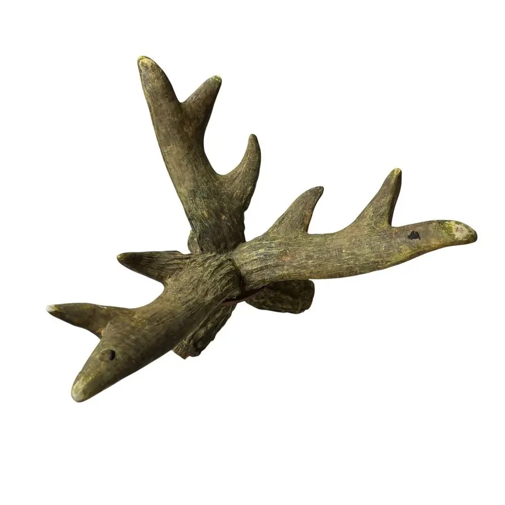 Deer Antler Wall Mount Oval Mirror & Candle/Display Holder Lodge Cabin Rustic